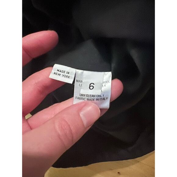 Amir Taghi Black Beare Park Tailored Wool Wrap Blazer Silk Lined 6 - Picture 5 of 6